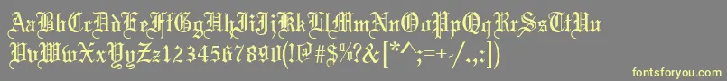 フォントMarriage – 黄色のフォント、灰色の背景