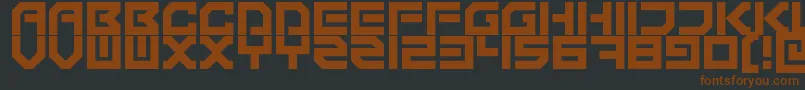 Technonomicon-fontti – ruskeat fontit mustalla taustalla
