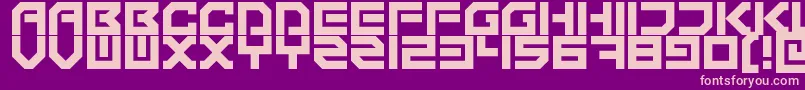 Technonomicon Font – Pink Fonts on Purple Background