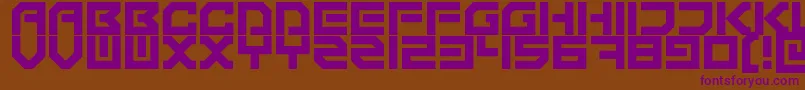 Technonomicon Font – Purple Fonts on Brown Background