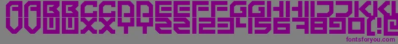 Fonte Technonomicon – fontes roxas em um fundo cinza