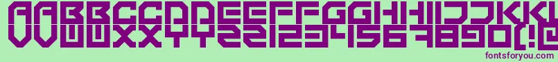 Technonomicon Font – Purple Fonts on Green Background