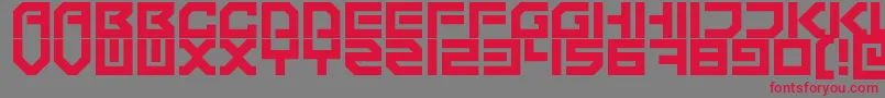 Technonomicon Font – Red Fonts on Gray Background