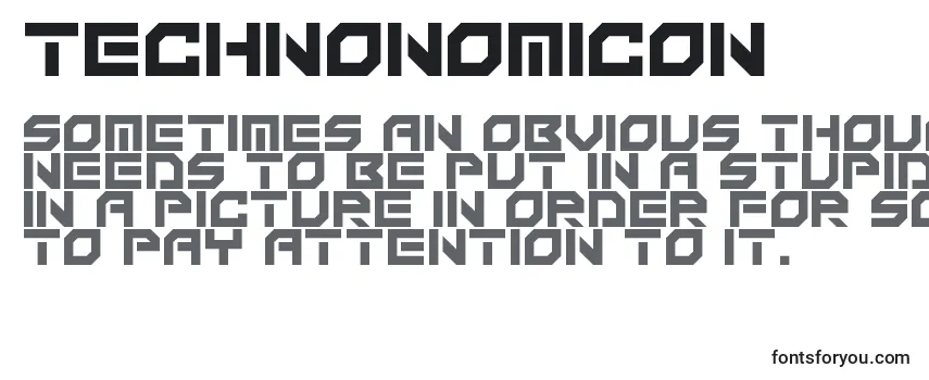 Шрифт Technonomicon