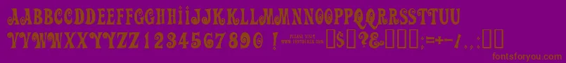 ActionIsJl Font – Brown Fonts on Purple Background