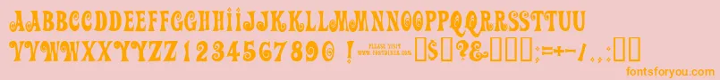ActionIsJl Font – Orange Fonts on Pink Background