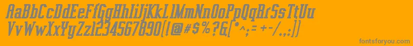 Vahikac Font – Gray Fonts on Orange Background