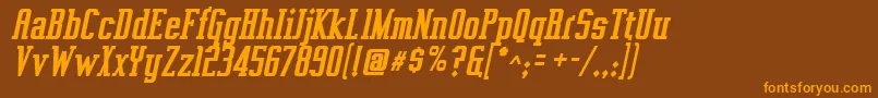 Vahikac Font – Orange Fonts on Brown Background