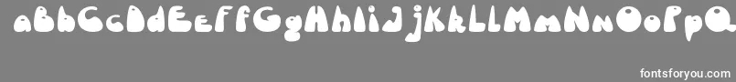 フォントLcd.Fr.St – 灰色の背景に白い文字