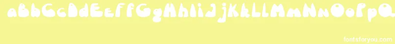 Lcd.Fr.St Font – White Fonts on Yellow Background
