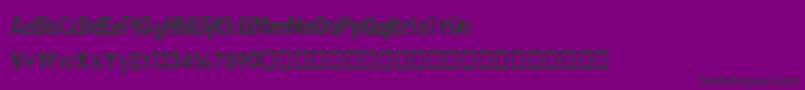 フォントDirty – 紫の背景に黒い文字