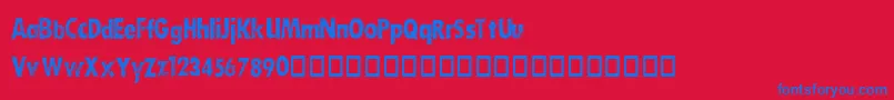 fuente Dirty – Fuentes Azules Sobre Fondo Rojo