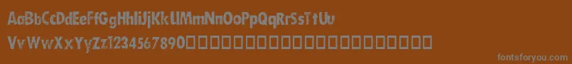 Dirty Font – Gray Fonts on Brown Background