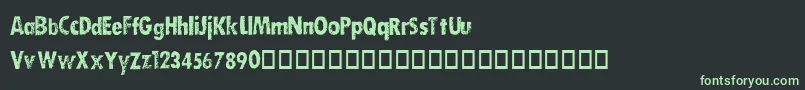 Dirty Font – Green Fonts on Black Background