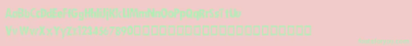 Dirty Font – Green Fonts on Pink Background