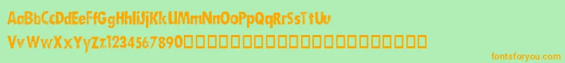 Dirty-fontti – oranssit fontit vihreällä taustalla