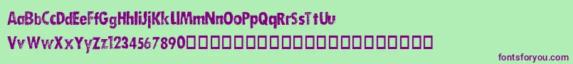 Dirty Font – Purple Fonts on Green Background