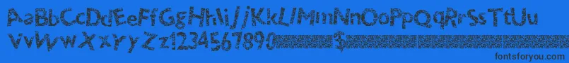 Thundercrack Font – Black Fonts on Blue Background