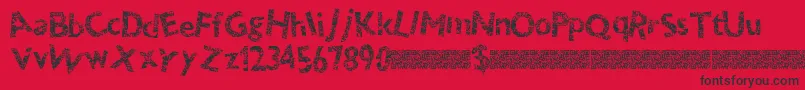 Thundercrack Font – Black Fonts on Red Background
