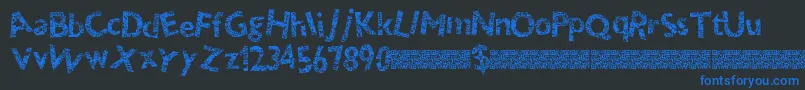 Thundercrack Font – Blue Fonts on Black Background