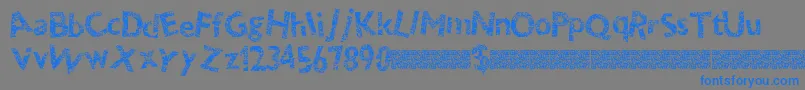 Thundercrack Font – Blue Fonts on Gray Background