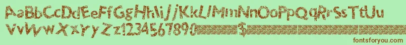 Thundercrack Font – Brown Fonts on Green Background