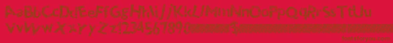 Thundercrack Font – Brown Fonts on Red Background