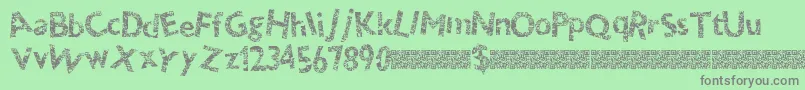 Thundercrack Font – Gray Fonts on Green Background