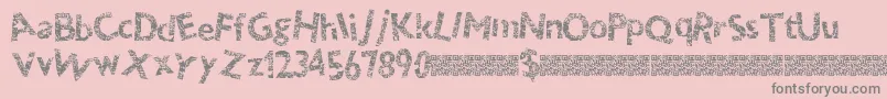 Thundercrack Font – Gray Fonts on Pink Background