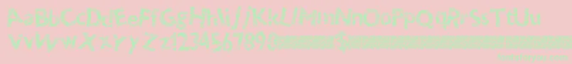 Thundercrack Font – Green Fonts on Pink Background