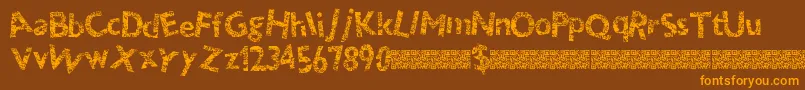 Thundercrack Font – Orange Fonts on Brown Background