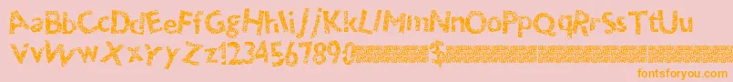 Thundercrack Font – Orange Fonts on Pink Background