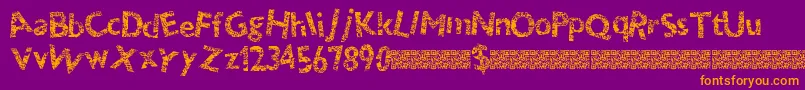 Thundercrack Font – Orange Fonts on Purple Background