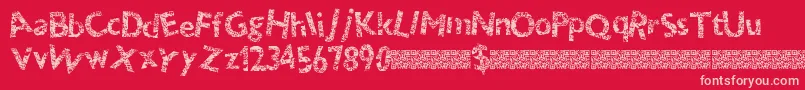 Thundercrack Font – Pink Fonts on Red Background