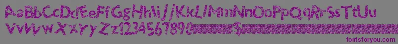 Thundercrack Font – Purple Fonts on Gray Background