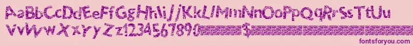 Thundercrack Font – Purple Fonts on Pink Background