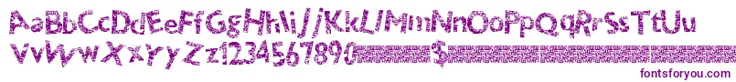 Thundercrack Font – Purple Fonts on White Background