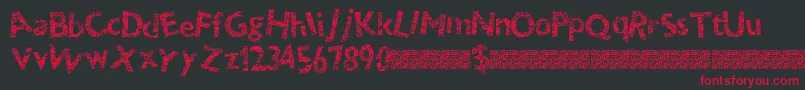 Thundercrack-Schriftart – Rote Schriften auf schwarzem Hintergrund