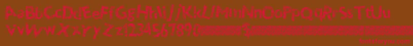 Шрифт Thundercrack – красные шрифты на коричневом фоне
