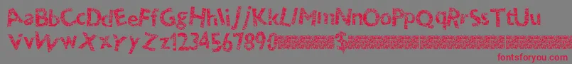 Thundercrack Font – Red Fonts on Gray Background