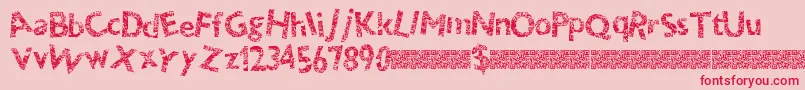 Thundercrack Font – Red Fonts on Pink Background