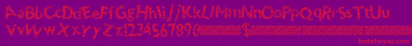 Thundercrack Font – Red Fonts on Purple Background