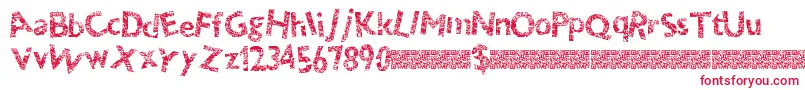 Thundercrack Font – Red Fonts on White Background