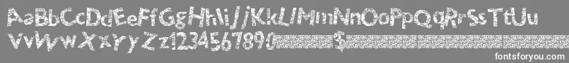 Thundercrack Font – White Fonts on Gray Background