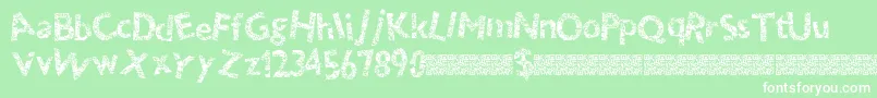 Thundercrack Font – White Fonts on Green Background