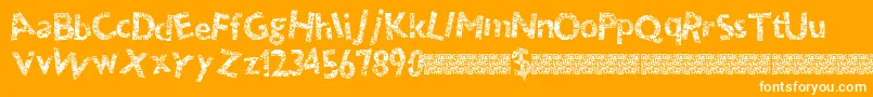 Thundercrack Font – White Fonts on Orange Background