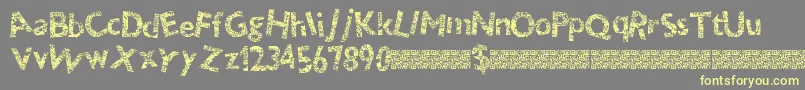 Thundercrack Font – Yellow Fonts on Gray Background