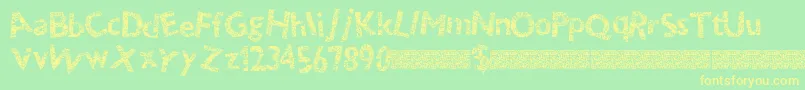 Thundercrack Font – Yellow Fonts on Green Background