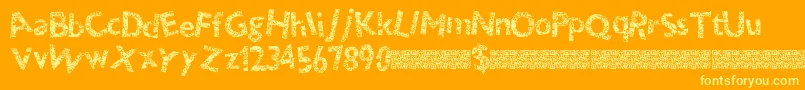 Thundercrack Font – Yellow Fonts on Orange Background