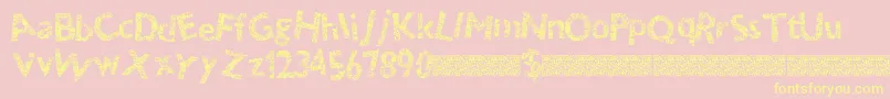 Thundercrack Font – Yellow Fonts on Pink Background